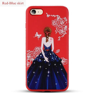 Luxury Beauty Girl Rhinestone Case For iPhone X XS