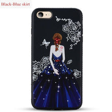 Load image into Gallery viewer, Luxury Beauty Girl Rhinestone Case For iPhone X XS