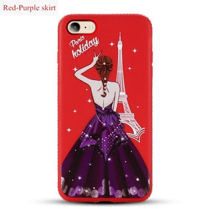Luxury Beauty Girl Rhinestone Case For iPhone X XS