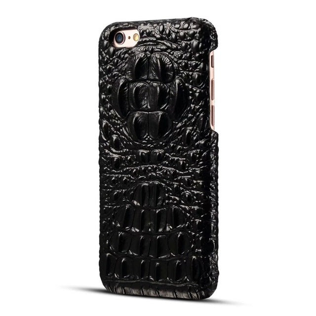 Crocodile Patterned Genuine Leather Case For iPhone 7 8 6 6s Plus