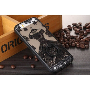 3D Relief Cartoon Case With Finger Ring Cover For iPhone 7 8 6 6s Plus Case