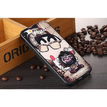 Load image into Gallery viewer, 3D Relief Cartoon Case With Finger Ring Cover For iPhone 7 8 6 6s Plus Case